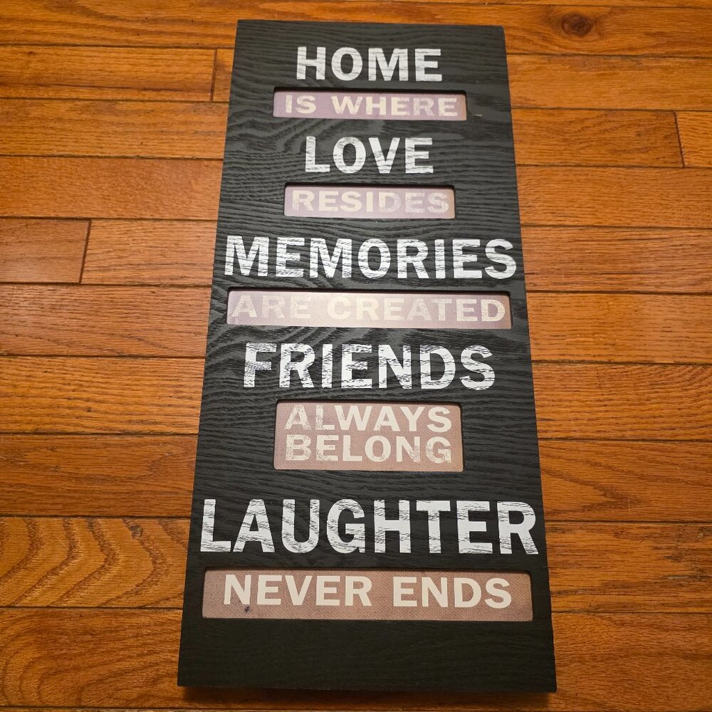 Home Wall Decor - Home, Love, Friends, Laughter